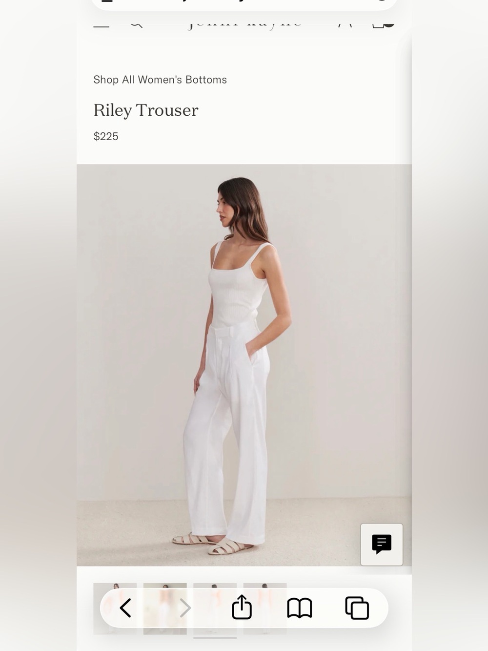 Jenni Kayne Riley Trouser - White Wide-Leg Women’s Pants